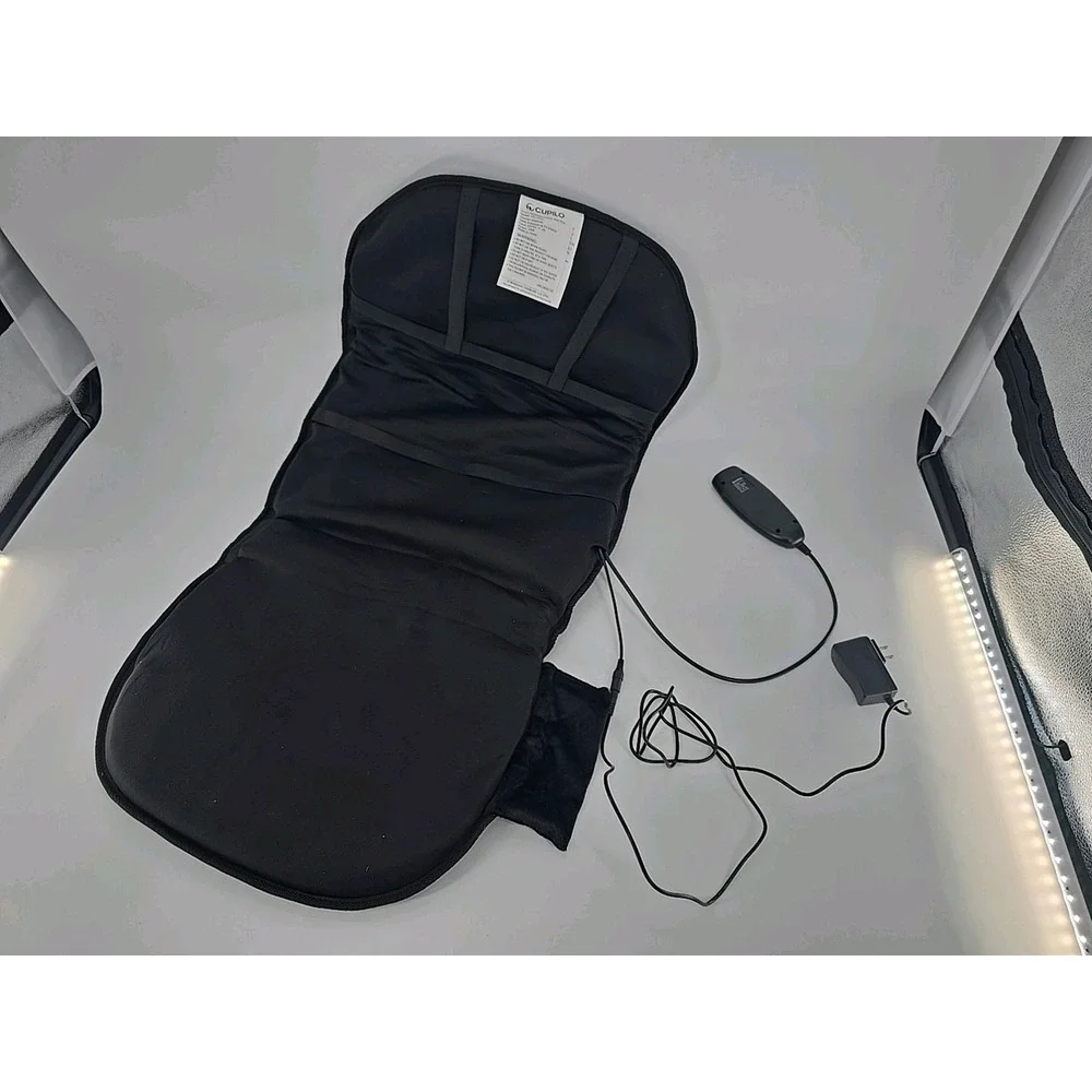 Cupilo Massage Cushion W/ Heat 100% Polyester- Free Shipping Open Box‎ CPL 2102